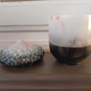 Artistic Glass Jar with Lid